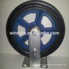 8" 10" metal cast iron rubber wheel caster